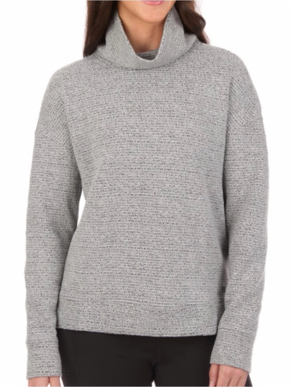 The American Outdoorsman Gray Jacquard Mock Neck Pullover Sweater Size L